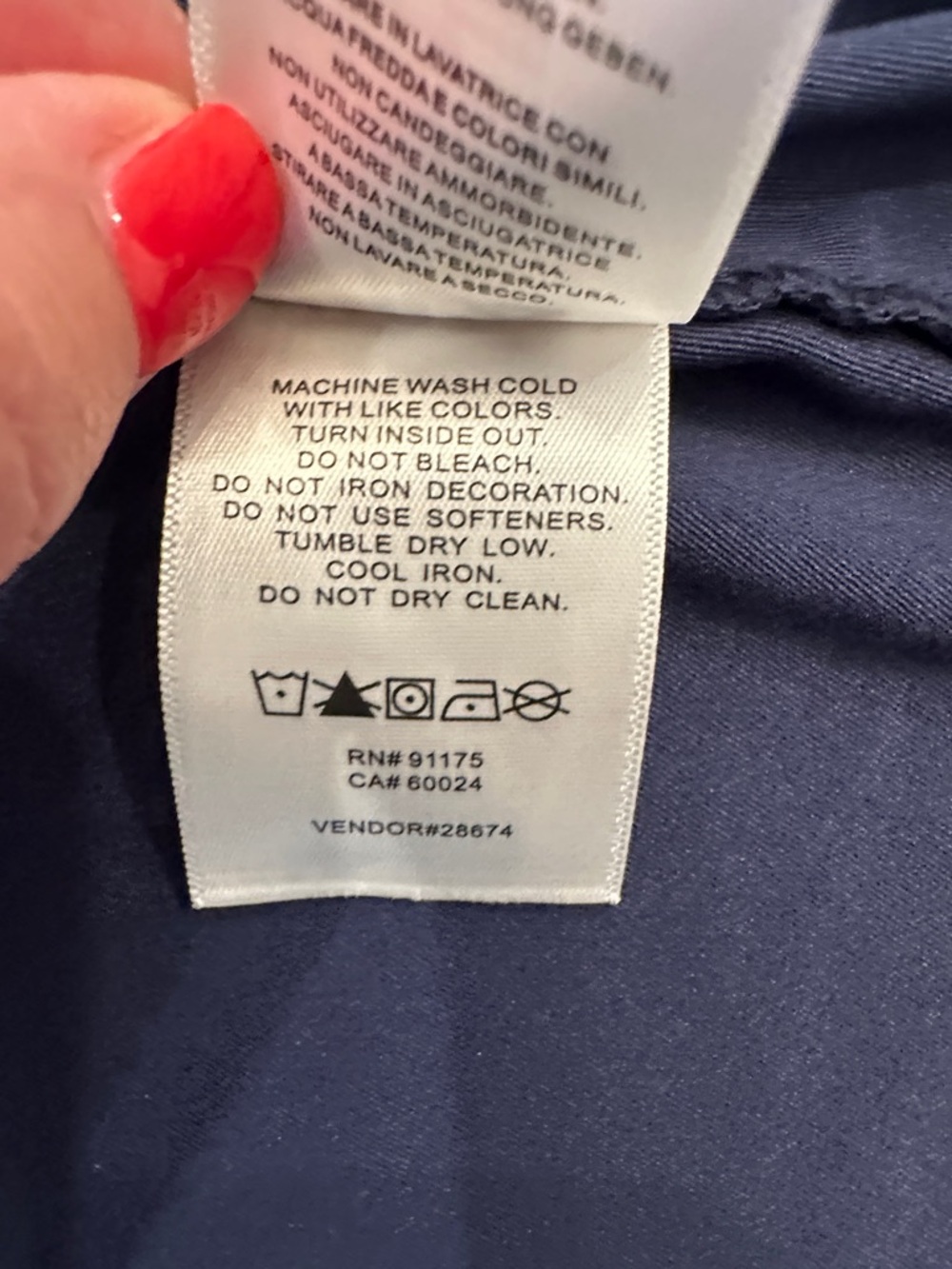 Fila Dark Navy Racerback Performance Tank - Picture 5 of 9